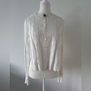 White Missoni mini white knitted Cardigan button down XS